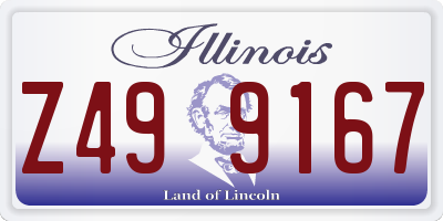 IL license plate Z499167