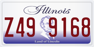 IL license plate Z499168