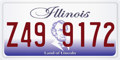 IL license plate Z499172