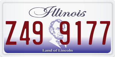 IL license plate Z499177