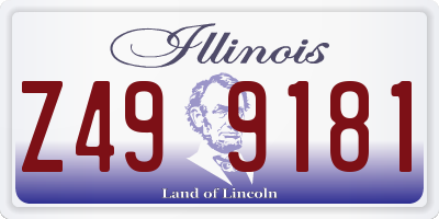 IL license plate Z499181