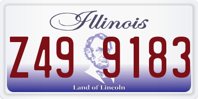 IL license plate Z499183