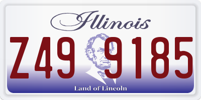 IL license plate Z499185