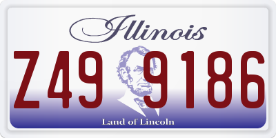 IL license plate Z499186