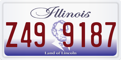 IL license plate Z499187