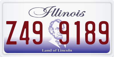 IL license plate Z499189