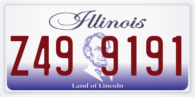 IL license plate Z499191