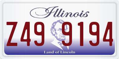 IL license plate Z499194