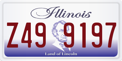 IL license plate Z499197