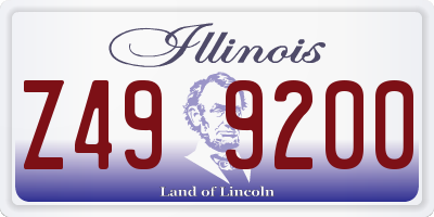 IL license plate Z499200