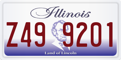 IL license plate Z499201