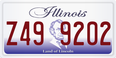 IL license plate Z499202