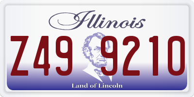 IL license plate Z499210
