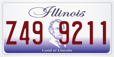IL license plate Z499211