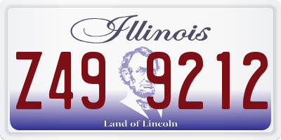 IL license plate Z499212