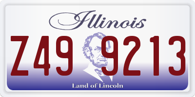 IL license plate Z499213