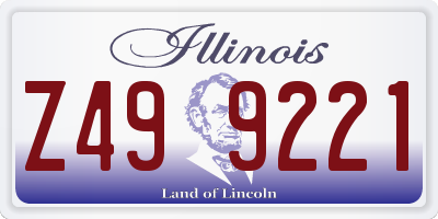 IL license plate Z499221