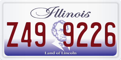 IL license plate Z499226