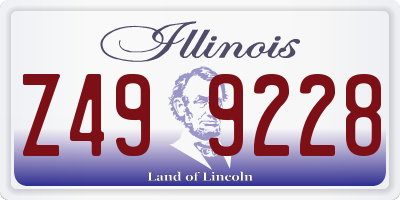 IL license plate Z499228