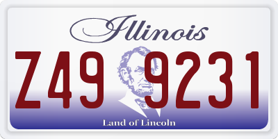 IL license plate Z499231