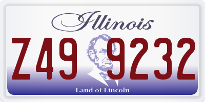 IL license plate Z499232