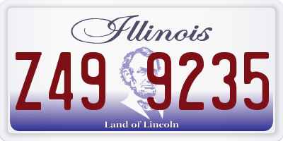 IL license plate Z499235