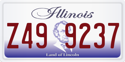IL license plate Z499237