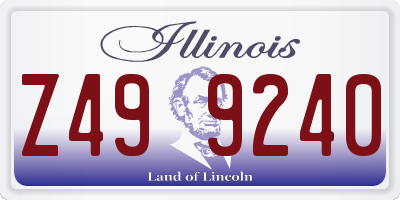 IL license plate Z499240
