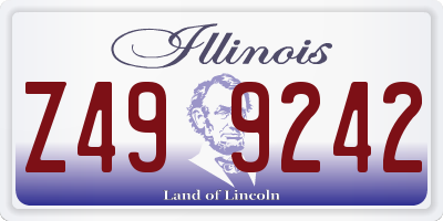 IL license plate Z499242