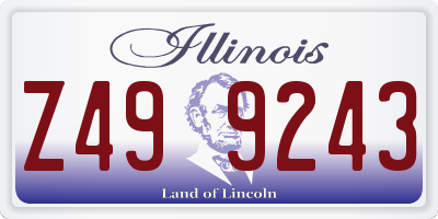 IL license plate Z499243