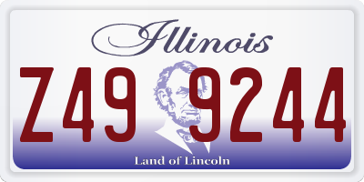 IL license plate Z499244