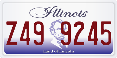IL license plate Z499245