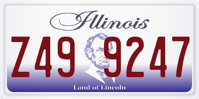 IL license plate Z499247