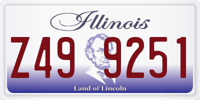 IL license plate Z499251