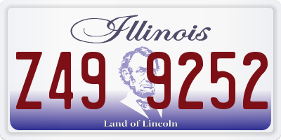 IL license plate Z499252