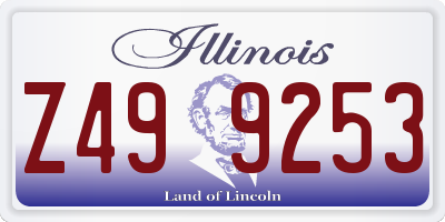 IL license plate Z499253