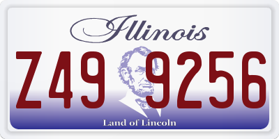IL license plate Z499256