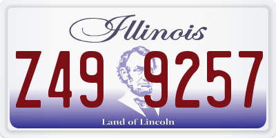 IL license plate Z499257