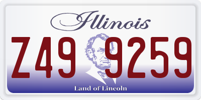 IL license plate Z499259