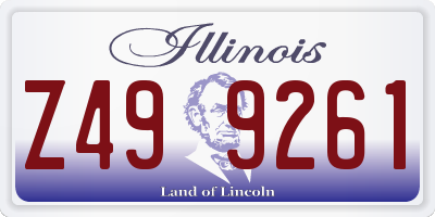 IL license plate Z499261