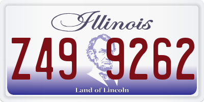 IL license plate Z499262