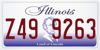 IL license plate Z499263