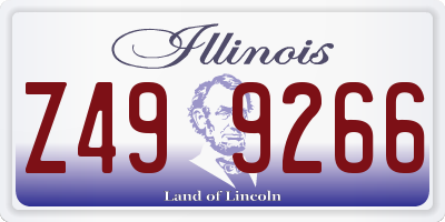 IL license plate Z499266