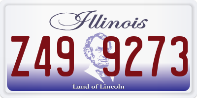 IL license plate Z499273