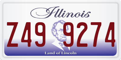 IL license plate Z499274