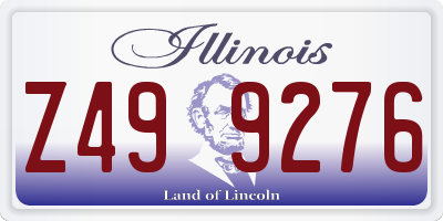 IL license plate Z499276