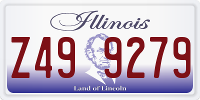 IL license plate Z499279