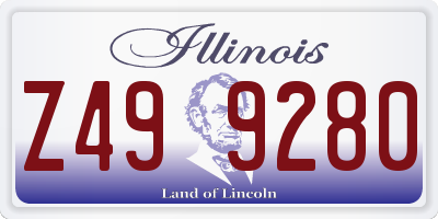 IL license plate Z499280