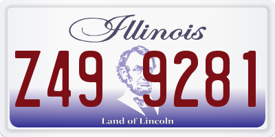 IL license plate Z499281