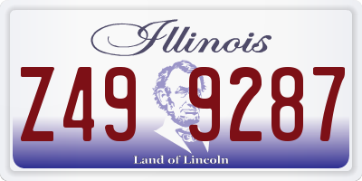 IL license plate Z499287